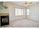 Sunny bedroom features a ceiling fan, plush carpeting, and two bright windows at 13033 Grant E Cir # B, Thornton, CO 80241