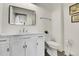 Modern bathroom featuring a sleek vanity with marble countertop and updated fixtures at 2900 N Downing St # 311, Denver, CO 80205