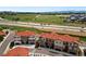 Aerial view showcasing new homes near the freeway at 2140 Santini Trl # F, Littleton, CO 80129