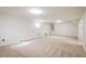 The basement features a large carpeted area with white walls, with great potential for entertainment at 4470 W Lakeridge Rd, Denver, CO 80219