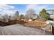 Wooden deck overlooking backyard at 10687 W 107Th Ave, Broomfield, CO 80021