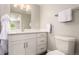 Well-lit bathroom features modern vanity with countertop space and sleek hardware at 6572 E Dakota Ave, Denver, CO 80224