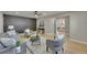 Spacious living room with a cozy seating area and an open view to the well-lit dining space at 1596 S Stuart St, Denver, CO 80219