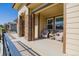 Covered porch with stone pillars and seating at 10761 N Montane Dr, Broomfield, CO 80021