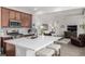 Modern kitchen with stainless steel appliances and island at 10761 N Montane Dr, Broomfield, CO 80021