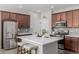 Modern kitchen with stainless steel appliances and island at 10761 N Montane Dr, Broomfield, CO 80021