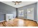 Bright living room with a fireplace, hardwood floors, and a classic design at 339 Delaware St, Denver, CO 80223