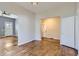 Spacious living room with hardwood floors and an open layout, ideal for flexible living arrangements at 339 Delaware St, Denver, CO 80223