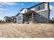 Exterior view of a backyard featuring gray siding and unfinished landscaping at 9982 Wheeling St, Commerce City, CO 80022