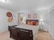 Cozy bedroom with a queen bed, bedside tables and closet doors at 2308 Hearth Dr # 36, Evergreen, CO 80439