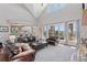 Bright living room boasts high ceilings, large windows, and comfortable seating at 3048 Deer Creek Ranch Loop, Parker, CO 80138