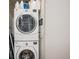 Convenient stacked washer and dryer in the laundry area at 891 14Th St # 2703, Denver, CO 80202
