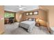 Relaxing bedroom with a cozy setting, featuring a dedicated desk space at 1122 Forest Trails Dr, Castle Pines, CO 80108