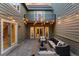 Cozy outdoor patio with string lights, comfortable seating, and a tranquil ambiance at 4505 S Yosemite St # 362, Denver, CO 80237