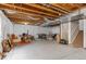 Unfinished basement offering ample open space and exposed ceiling, ready to be customized at 11826 W Stanford Pl, Morrison, CO 80465