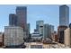 Stunning aerial view of the Denver city skyline at 2001 Lincoln St # 1024, Denver, CO 80202
