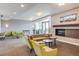 Elegant lobby with fireplace and comfortable seating at 2001 Lincoln St # 1024, Denver, CO 80202
