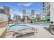 Relaxing rooftop pool and hot tub with city views at 2001 Lincoln St # 1024, Denver, CO 80202