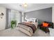 Comfortable bedroom with orange and brown accents at 237 Lead King Dr, Castle Rock, CO 80108