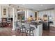 Open kitchen with a large island, modern appliances, and a view into the living space at 237 Lead King Dr, Castle Rock, CO 80108