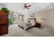 Comfortable main bedroom featuring neutral tones, vaulted ceilings and large windows at 237 Lead King Dr, Castle Rock, CO 80108