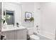 Simple bathroom with a white subway tile and a bathtub at 2820 W 26Th Ave # 101, Denver, CO 80211
