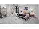 Bedroom with neutral walls, carpet, and stylish decor at 1085 S Cook St, Denver, CO 80209