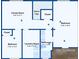 Upstairs home floorplan showing Gathering room, bedrooms, laundry, and garage not shown at 5945 W 86Th Ave, Arvada, CO 80003