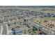 A picturesque aerial view of homes nestled in a well-planned community surrounded by nature at 2177 Shadow Creek Dr, Castle Rock, CO 80104