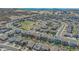 Scenic aerial view of a residential area with modern homes and green spaces at 2177 Shadow Creek Dr, Castle Rock, CO 80104