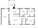 Detailed floor plan showcasing the layout of the main level, including the kitchen, bedrooms, and living room at 8259 Nola Dr, Denver, CO 80221