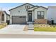 Charming single-Gathering home featuring a modern design, concrete driveway, and a well-manicured front yard at 11464 Stonewash St, Littleton, CO 80125