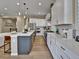 Spacious kitchen with a large island, stainless steel appliances, and modern white cabinetry at 11464 Stonewash St, Littleton, CO 80125