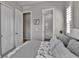 A view of the main bedroom, showing ensuite bathroom and closet at 11464 Stonewash St, Littleton, CO 80125