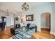 Cozy living room with modern decor, hardwood floors, and an open layout at 3427 W 29Th Ave, Denver, CO 80211