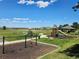 Community playground with swings, slides, picnic tables, and lots of open space with beautiful views at 1272 Nightfire Cir, Castle Rock, CO 80104