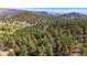 Lush, tree-filled aerial view showcasing the property's location, highlighting the natural beauty and privacy at 160 Bristlecone Way, Boulder, CO 80304