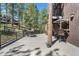 Outdoor living space featuring seating, a table, and a view of the natural surroundings at 160 Bristlecone Way, Boulder, CO 80304