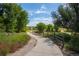 A sunny green space and paved path is lined by mature trees, creating a natural border for a tranquil setting at 5481 E 117Th Ave, Thornton, CO 80233