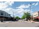 Quaint street view featuring charming storefronts, trees, and street lamps at 534 S Pearl St, Denver, CO 80209