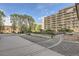 Community sitting area with walkways, trees and pergola at 955 Eudora St # 1107, Denver, CO 80220