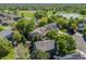 Aerial view of the property near a park, baseball field and serene lake, in a picturesque and desirable neighborhood at 11760 Eudora Ct, Thornton, CO 80233