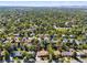 Aerial view of home showcasing its location in a residential neighborhood at 3792 E Briarwood Ave, Centennial, CO 80122