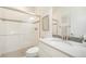 Bathroom featuring tiled shower with glass door, modern vanity, and neutral decor at 16486 Florawood Pl, Monument, CO 80132