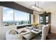 Dining room boasts views of the outdoors and mountains at 16486 Florawood Pl, Monument, CO 80132