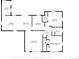 Detailed floor plan showcasing the layout of the home, including the kitchen, bedrooms, and living spaces at 1670 Oakland St, Aurora, CO 80010