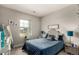 Bright bedroom featuring a cozy bed, turquoise lamps and neutral walls at 5964 E 141St Ave, Thornton, CO 80602