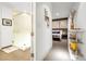 Hallway leading to primary bedroom and modern glass shower at 1250 Dolan Dr, Monument, CO 80132