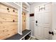 Functional mudroom with built-in storage, hooks, and a bench at 10890 Willow Reed West Cir, Parker, CO 80134