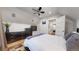 Spacious bedroom with wood floors, and modern decor, perfect for relaxation and rest at 3825 Tejon St, Denver, CO 80211